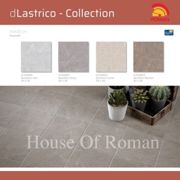 TERMURAH ROMAN KERAMIK 30 X 30 G330803 DLASTRICO BROWN - Image 3