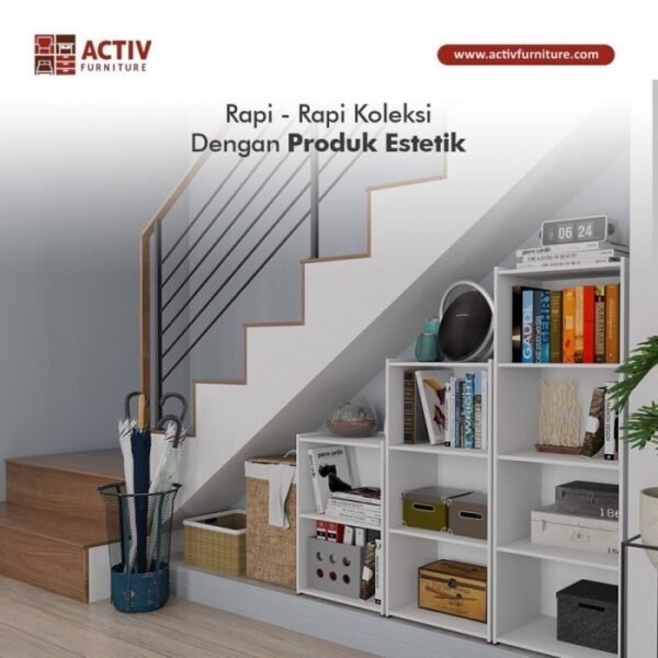 TERMURAH ACTIV FURNITURE LULA ORC 4 RAK 4 SUSUN MINIMALIS - Image 3