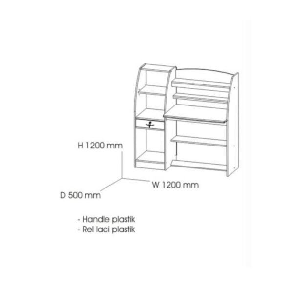 TERMURAH ACTIV FURNITURE VINO MB 120 X 120 CM MEJA BELAJAR MODERN - Image 2