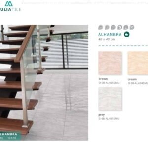 TERMURAH KERAMIK LANTAI MULIA 40X40 ALHAMBRA CREAM GLOSSY