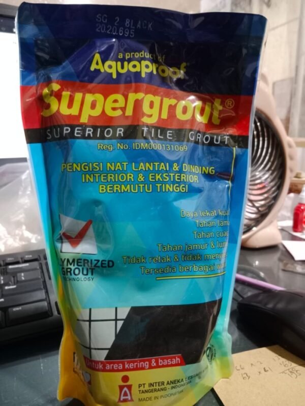 TERMURAH SUPERGROUT PENGISI NAT / SEMEN NAT KERAMIK HITAM AQUAPROOF - Image 2