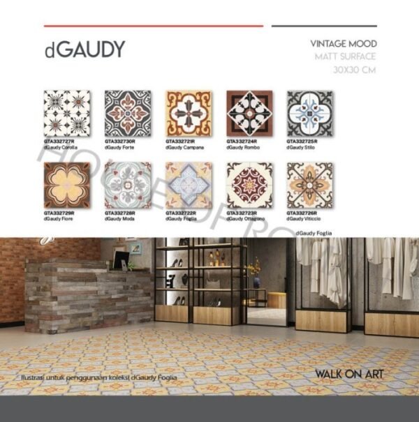 TERMURAH ROMAN GRANIT 30 X 30 GTA332722R DGAUDY FOGLIA - Image 3