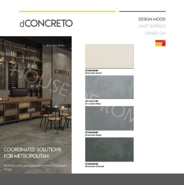TERMURAH ROMAN GRANIT 60 X 120 GT1262003R DCONCRETO GRIGIO - Image 2
