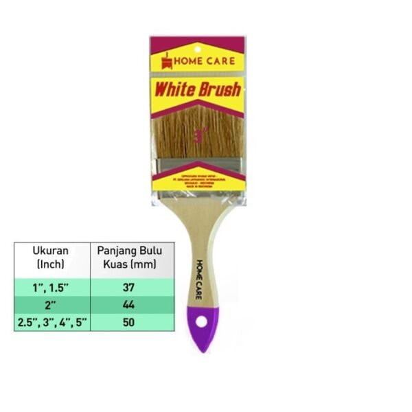 TERMURAH HOME CARE KUAS CAT WHITE BRUSH 3 INCHI