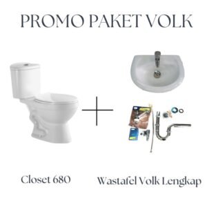 TERMURAH PROMO PAKET CLOSET VOLK 680 + WASTAFEL P01 LENGKAP