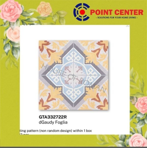 TERMURAH ROMAN GRANIT 30 X 30 GTA332722R DGAUDY FOGLIA
