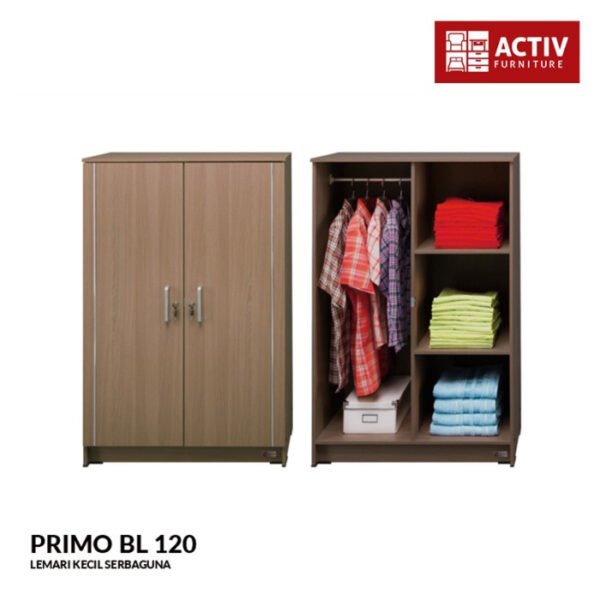 TERMURAH ACTIV FURNITURE PRIMO BL 120 LEMARI RAK KECIL ANAK 2 PINTU