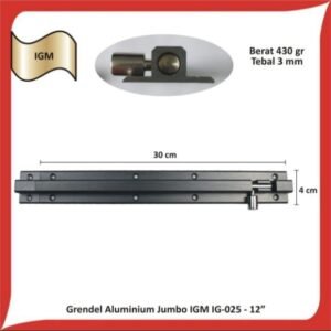 TERMURAH IGM IG 025 GRENDEL PINTU SLOT JENDELA KUNCI KAMAR 12 INCH