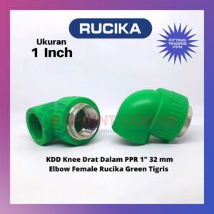 TERMURAH KDD KNEE DRAT DALAM 90 PPR 1" FEMALE ELBOW RUCIKA TIGRIS