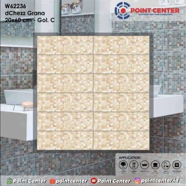 TERMURAH ROMAN KERAMIK 20 X 60 W62236 DCHEZZ GRANA