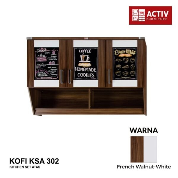 TERMURAH ACTIV FURNITURE KOFI KSA 302 LEMARI DAPUR ATAS 3 PINTU - Image 2