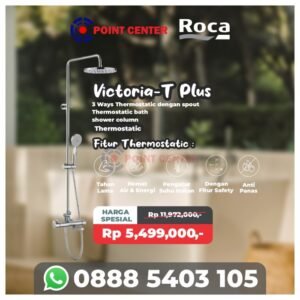 TERMURAH ROCA PROMO PAKET SHOWER SET VICTORIA SERI THERMOSTATIC T PLUS