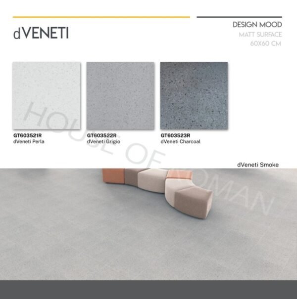 TERMURAH ROMAN GRANIT 60 X 60 GT603522R DVENETI GRIGIO - Image 4