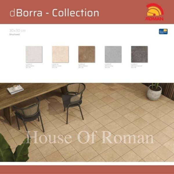 TERMURAH ROMAN KERAMIK 30 X 30 G330518 DBORRA CREAM GOL B - Image 3