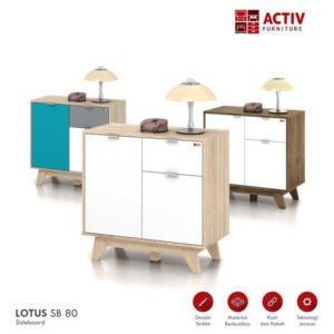 TERMURAH ACTIV FURNITURE LOTUS SB 80 X 75 CM NAKAS MEJA SAMPING BED