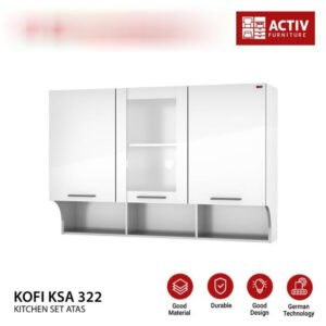 TERMURAH ACTIV FURNITURE KOFI KSA 322 LEMARI DAPUR ATAS 3 PINTU