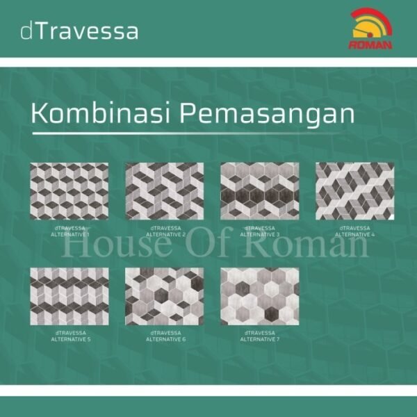 TERMURAH ROMAN HEXAGONAL 34 X 39 GH348066 DTRAVESSA MEDIUM GOL A - Image 4