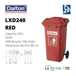 TERMURAH DALTON DUSTBIN LXD240F RED Tempat Sampah Plastik Outdoor 240L