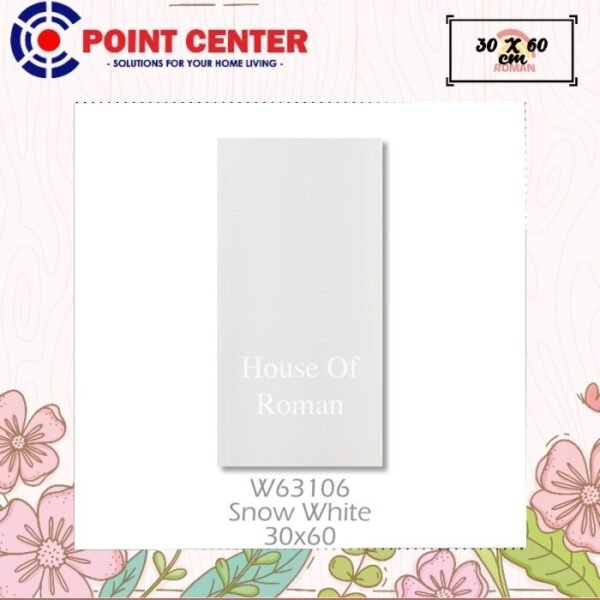 TERMURAH ROMAN KERAMIK 30 X 60 W63106 SNOW WHITE GOL B