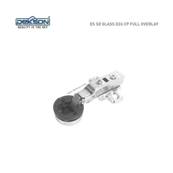 TERMURAH DEKKSON Engsel Lemari HYD ES SD GLASS D26 FULL OVERLAY CP - Image 2