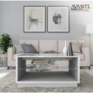 TERMURAH ACTIV FURNITURE MADRID CFT 90 MEJA TAMU PUTIH KACA