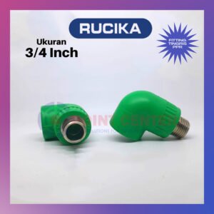 TERMURAH KDL KNEE DRAT LUAR 90 PPR 3/4 MALE ELBOW RUCIKA TIGRIS