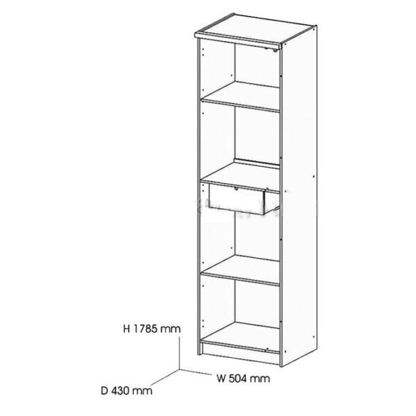 TERMURAH ACTIV FURNITURE VAST SEA LP 102 LEMARI PAKAIAN 1 PINTU - Image 2