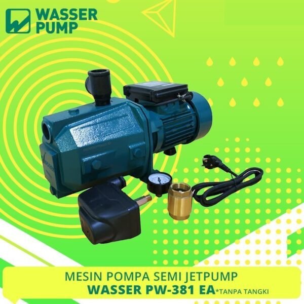 TERMURAH WASSER PW-381 EA/T Semi Jet Pompa Tanpa Tangki