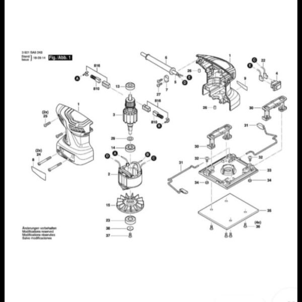 TERMURAH 1604010A29 BOSCH FIELD STATOR GERINDA GSS 140/ SPARE PART - Image 2