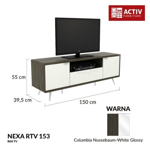 TERMURAH ACTIV FURNITURE NEXA RTV 153 RAK MEJA TV BUFFET MODERN - Image 2