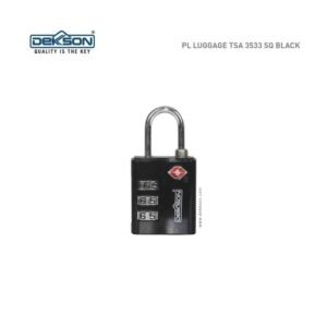 TERMURAH DEKKSON Gembok Koper Padlock Luggage Hitam TSA 3533 SQ BLACK