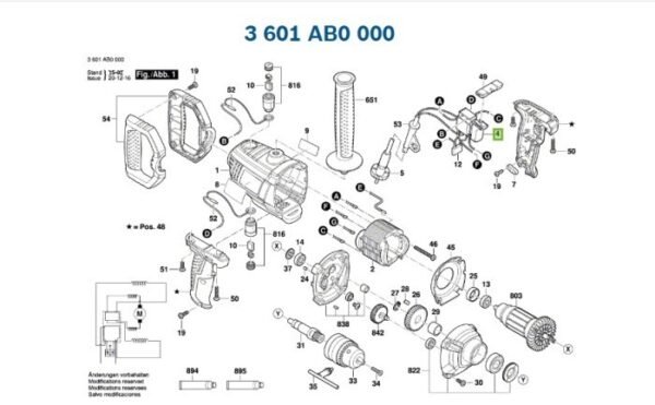 TERMURAH 1619PA7816 BOSCH SWITCH GBM 1600 / SPARE PART BOSCH ORIGINAL - Image 2