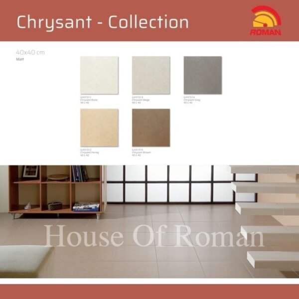 TERMURAH ROMAN KERAMIK 40 X 40 G447311 CHRYSANT BONE GOL B - Image 2