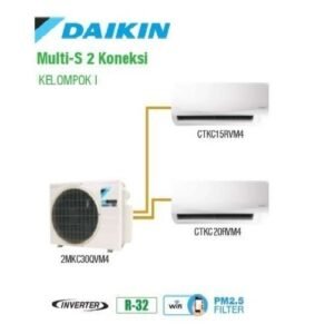 TERMURAH AC DAIKIN MULTI SPLIT 2 KONEKSI 1 PK 2MKC30QVM (0,5PK+0,75PK)