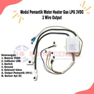 TERMURAH MODULE IGNITION IGNITER PEMANTIK WATER HEATER GAS 3V DC 2OUT