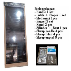 TERMURAH ARISTO DOOR PINTU KAMAR MANDI PINTU UPVC HITAM BLACK SERIES