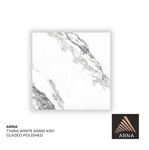 TERMURAH ARNA GRANIT 60 x 60 TYARA WHITE GLAZED POLISHED