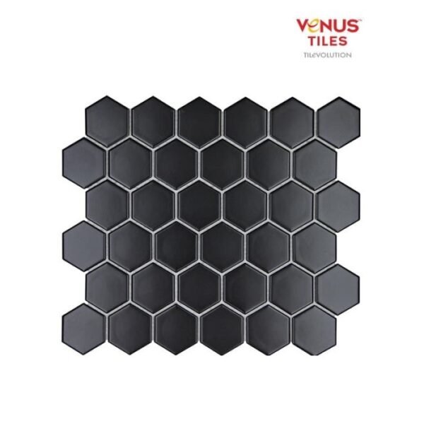 TERMURAH VENUS MOSAICO 27 X 28.1 POTTERY HEXAGON MAXI BLACK