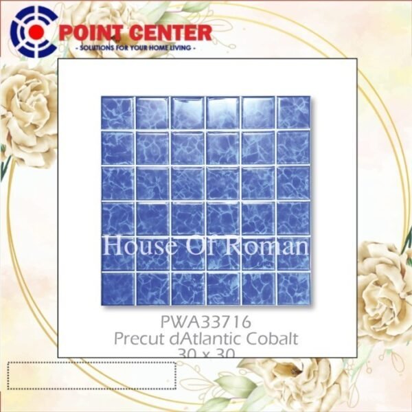 TERMURAH ROMAN KERAMIK PRE CUT 30 X 30 PWA33716 DATLANTIC COBALT GOL B