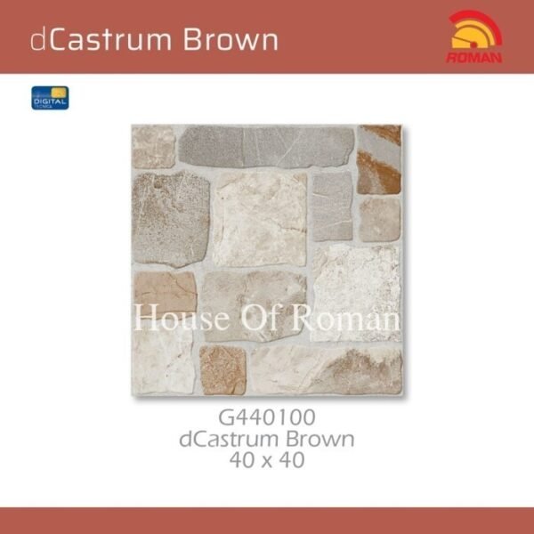 TERMURAH ROMAN KERAMIK 40 X 40 G440100 DCASTRUM BROWN GOL B