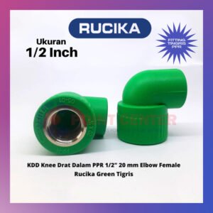 TERMURAH KDD KNEE DRAT DALAM 90 PPR 1/2 FEMALE ELBOW RUCIKA TIGRIS