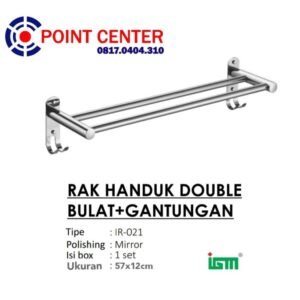 TERMURAH IR-021 GANTUNGAN HANDUK TEMPEL 2 BARIS