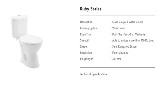 TERMURAH TRILLIUN MONOBLOK RUBY SERIES / KLOSET DUDUK RUBY - Image 2