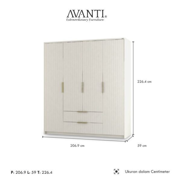 TERMURAH ACTIV FURNITURE AVANTI MUNICH LP 400 LEMARI BAJU MINIMALIS - Image 2