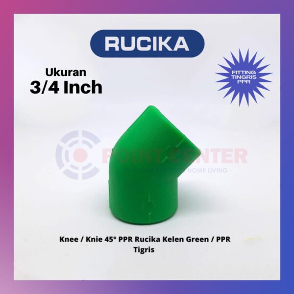 TERMURAH KNEE KNIE KENI L45 PPR 3/4" 3/4 INCH 25MM ELBOW RUCIKA TIGRIS
