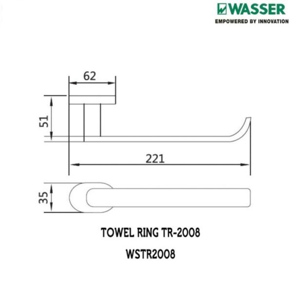 TERMURAH WASSER TR-2008 Gantungan Handuk RING HANDUK - Image 3