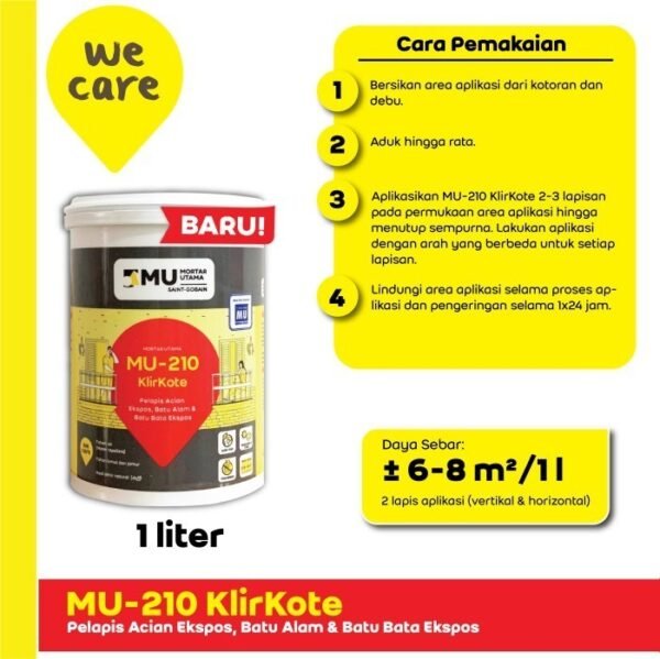 TERMURAH MORTAR UTAMA WEBER MU-210 KLIRKOTE PELAPIS ACIAN EKSPOS - Image 3