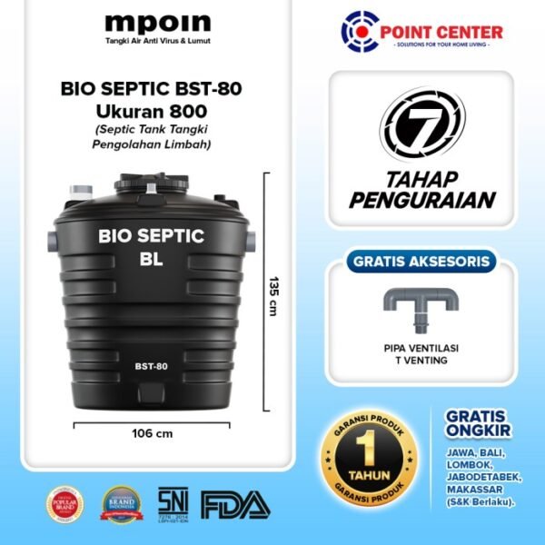 TERMURAH MPOIN BIOPLUS 1000L - TANGKI SEPTIC TANK - Image 3
