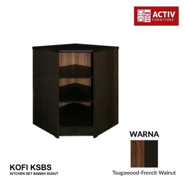 TERMURAH ACTIV FURNITURE KOFI KSBS 60 X 80 CM LEMARI DAPUR SUDUT BAWAH - Image 2