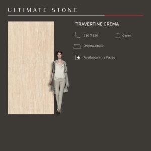 TERMURAH QUADRA 240 X 120 BIG SLAB TRAVENTINE CREMA
